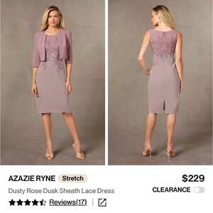 R&M Richards Dusty Rose Midi Dress